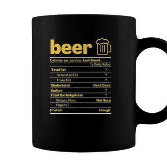 Funny Beer Nutrition Facts Label Thanksgiving Christmas Gift Coffee Mug - Seseable
