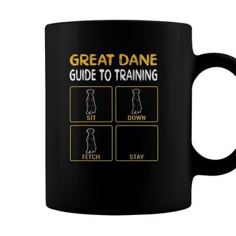 Funny Black Great Dane Guide To Training Dog Obedience Coffee Mug - Seseable