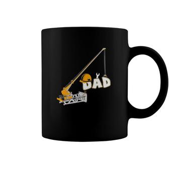 Funny Construction Worker Dad Birthday Crew Party Tee Coffee Mug | Mazezy