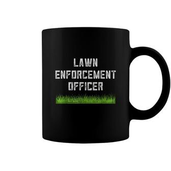 Funny Dad Gifts From Son Lawn Enforcement Officer Dad Joke Coffee Mug - Seseable