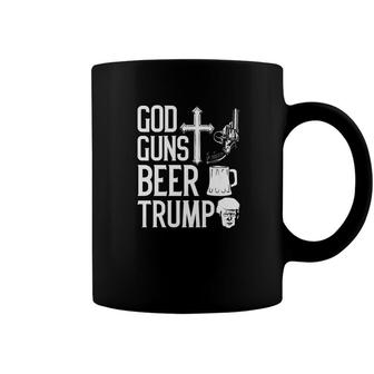 Funny Gift God Guns Beer Trump Premium Coffee Mug - Monsterry UK