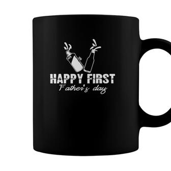 Funny Happy First Fathers Day Gif From Wife Coffee Mug - Seseable
