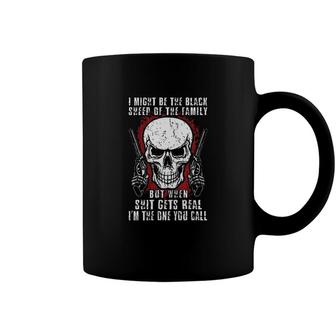  Funny Letter Skull I Might Be The Black Sheep Of The Family Coffee Mug - Seseable