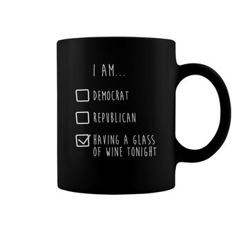 Funny Politics Democrat Republican Wine Coffee Mug - Monsterry