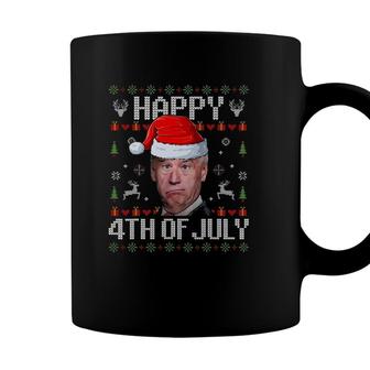 Funny Santa Joe Biden Happy 4Th Of July Ugly Christmas Xmas Coffee Mug - Seseable