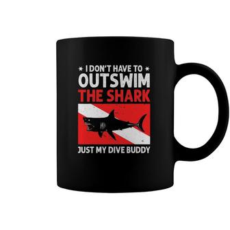 Funny Scuba Diving Design For Men Women Shark Diving Buddy Coffee Mug | Mazezy