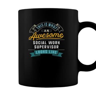 Funny Social Work Supervisor Awesome Job Occupation Coffee Mug - Seseable