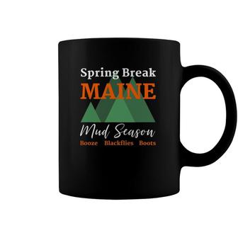 Funny Spring Break Maine Mud Season Joke Coffee Mug | Mazezy
