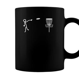 Funny Stickman Disc Golf Player Sports Lover Coffee Mug - Seseable