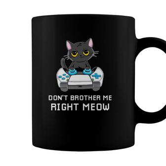 Funny Video Gamer & Cat Lover - Dont Bother Me Right Meow Coffee Mug - Seseable