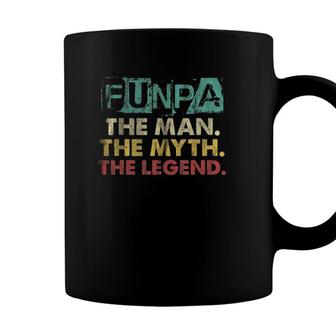 Funpa Retro Fathers Day Man Myth Legend Vintage Dad Grandpa Coffee Mug - Seseable