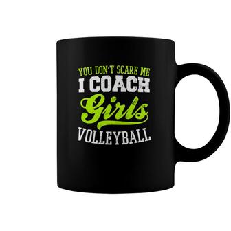 Game Day Volleyball Scare Me I Coach Girls Gift Coffee Mug | Mazezy