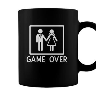 Game Over Groom Bachelor Party White Great Coffee Mug - Seseable