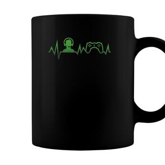 Gamer Heartbeat Video Game Lover Gift Gamer Coffee Mug - Seseable