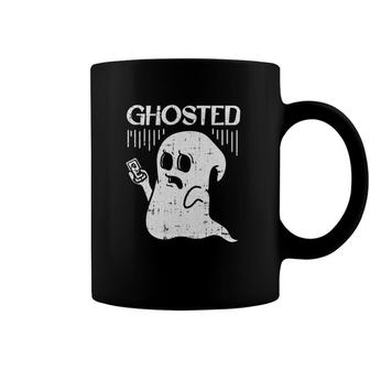 Ghosted Lazy Halloween Costume Funny Ghost Texting Dating Coffee Mug | Mazezy