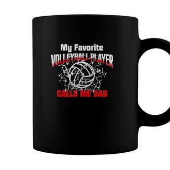 Gift Dadmy Favorite Volleyball Player Calls Me Dad Coffee Mug - Seseable