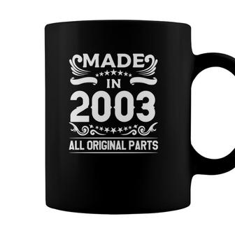 Gift For 19 Years Old Vintage Made In 2003 19Th Birthday Coffee Mug - Seseable