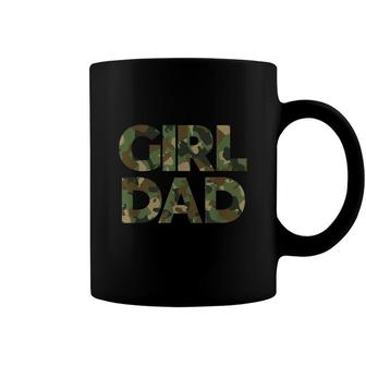 Girl Dad Camo For Men Dad Of Girl Outnumbered Girl Dad Coffee Mug - Seseable