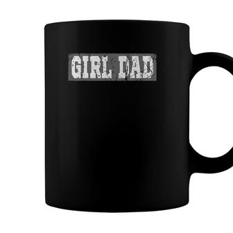 Girl Dad For Men Daddy Vintage Proud Father Day Of Girl Dad Coffee Mug - Seseable