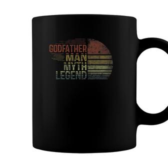 Godfather Man Myth Legend Vintage Men Classic Godfather Coffee Mug - Seseable