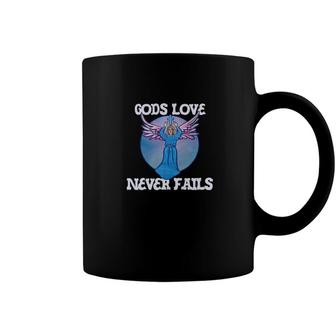 Gods Love Never Fails Angel Art Christian Church Coffee Mug - Monsterry CA
