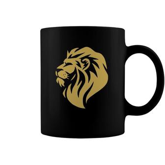 Gold Wilderness Lion Art For Men Women Kids Coffee Mug | Mazezy