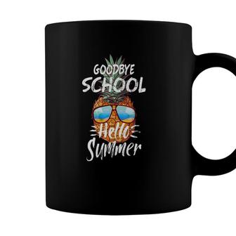 Goodbye School Hello Summer Last Day Of School Pineapple Coffee Mug - Seseable