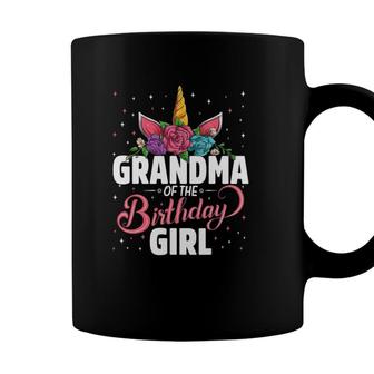 Grandma Of The Birthday Girl Unicorn Girls Family Matching Coffee Mug - Seseable