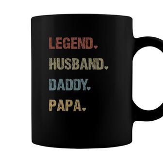 Grandpa Fathers Day Legend Husband Dad Papa Vintage Retro Coffee Mug - Seseable