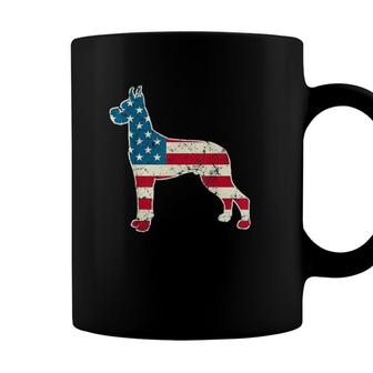 Great Dane 4Th Of July Men Women Usa American Flag Dog Coffee Mug - Seseable