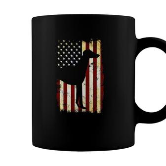 Greyhound Silhouette American Flag 4Th Of July Coffee Mug - Seseable