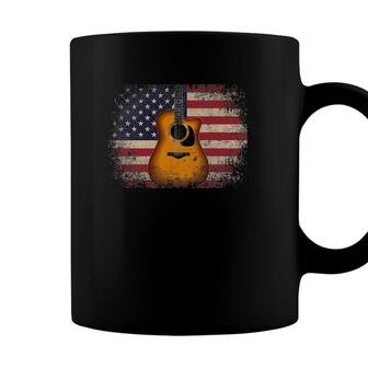 Guitar 4Th Of July Gift American Flag Usa Country Music Coffee Mug - Seseable
