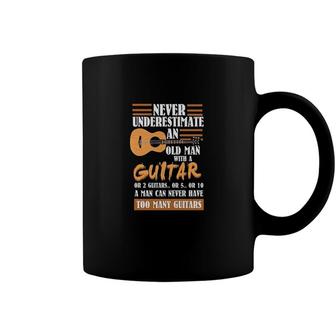 Guitar Dad Never Underestimate An Old Man With Guitar Coffee Mug - Monsterry UK
