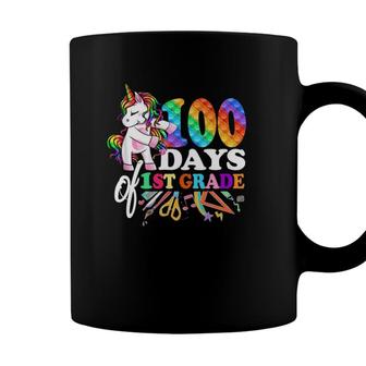 Happy 100Th Day Of School 1St Grade Teacher Pop It Unicorn Coffee Mug - Seseable