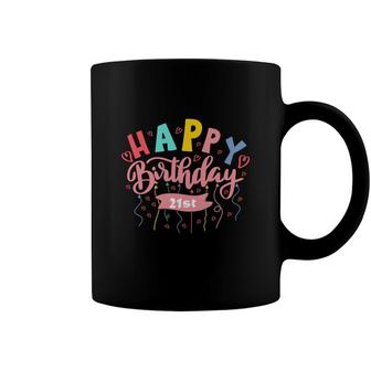 Happy Birthday 21St Birthday Pink Decoration Things Coffee Mug - Seseable