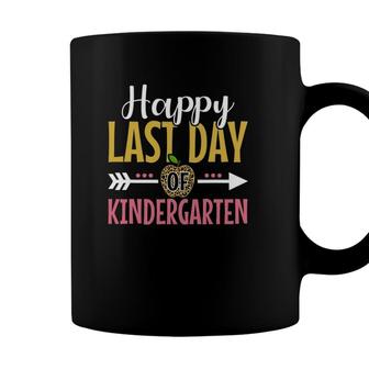 Happy Last Day Of Kindergarten Leopard Teacher Or Student Coffee Mug - Seseable
