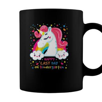 Happy Last Day Of Kindergarten Unicorn Teacher Graduation Coffee Mug - Seseable