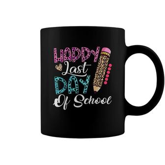 Happy Last Day Of School Kids Teacher Student Leopard Coffee Mug - Seseable