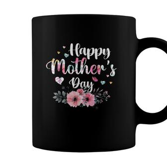 Happy Mothers Day 2022 Cute Floral For Women Mom Grandma Coffee Mug - Seseable