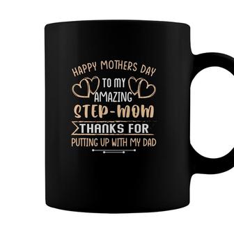Happy Mothers Day To My Amazing Stepmom Thank You Coffee Mug - Seseable