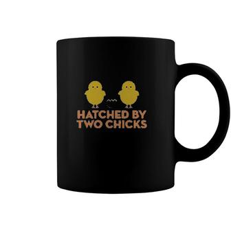 Hatched By Two Chicks Coffee Mug - Monsterry