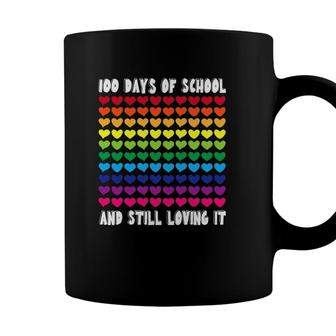 Heart Love Happy 100 Days Of School Teacher Student Coffee Mug - Seseable