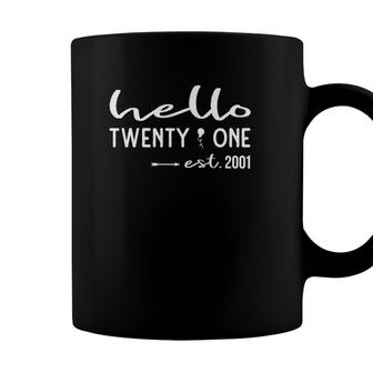 Hello Twenty One Est 2001 21 Years Old 21St Birthday Coffee Mug - Seseable