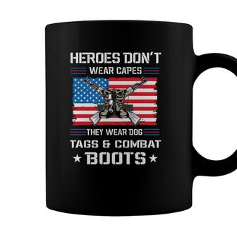 Heroes Dont Wear Capes Veteran 2022 They Wear Dog Coffee Mug - Seseable