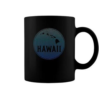 Hi Hawaii Hawaiian Islands Island Map Men Women Surfer Ocean Coffee Mug | Mazezy