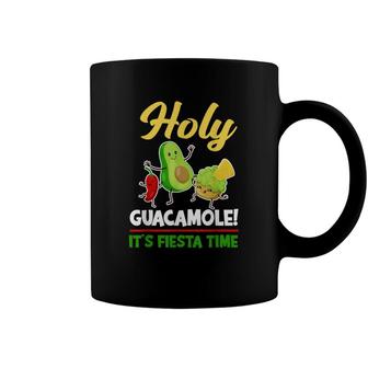 Holy Guacamole Its Fiesta Time Funny Avocado Cinco De Mayo Coffee Mug - Seseable