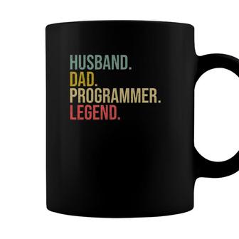 Husband Dad Programmer Legend Fathers Day Programming Coffee Mug - Seseable
