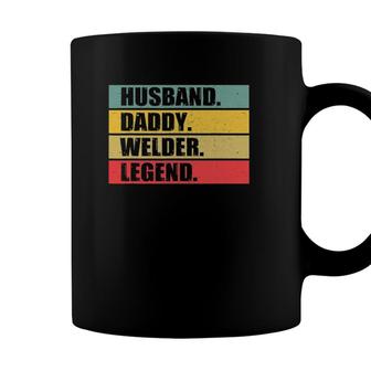 Husband Dad Welder Quote Welding Vintage Fathers Day Coffee Mug - Seseable