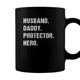 Husband Daddy Protector Hero Gift For Dad Christmas Birthday Coffee Mug - Seseable