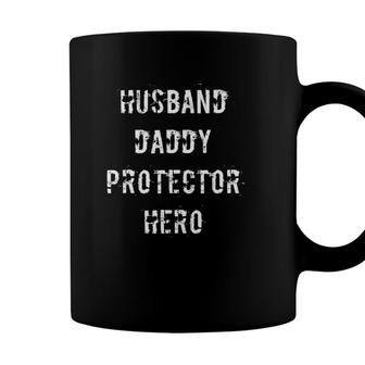 Husband Daddy Protector Hero Veteran Fathers Day Coffee Mug - Seseable